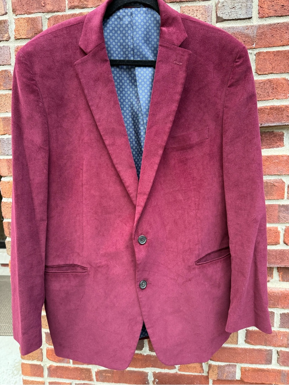 Ralph Lauren Men's Burgundy Velvet Sport Coat